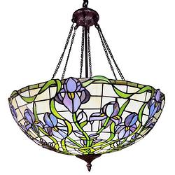 Foto van Clayre & eef hanglamp tiffany ø 56*116 cm e27/max 3*60w 5ll-6114