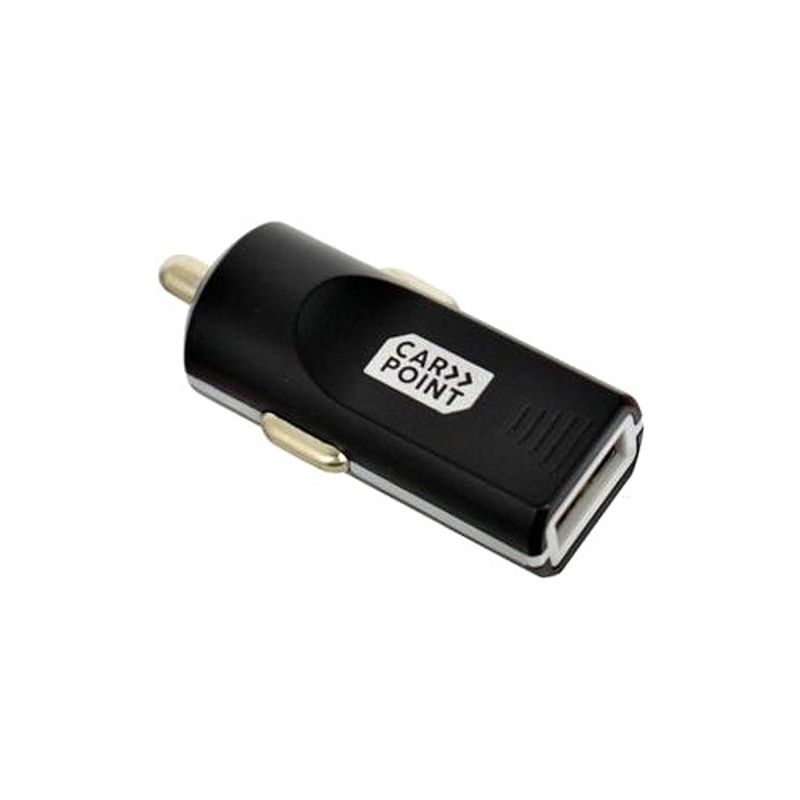 Foto van Carpoint autolader usb 12/24 volt 2,4 ampère kunststof zwart