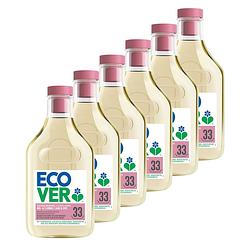 Foto van Ecover wol & fijnwasmiddel - waterlelie & groene meloen - voordeelverpakking 6 x 1,5 l - 198 wasbeurten
