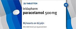 Foto van Leidapharm paracetamol 500mg 50st