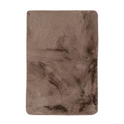Foto van Kayoom - hoogpolig badkamer tapijt - wasbaar - donkerbeige - 65 x 100cm - antislip - douchemat - badmat - wc mat