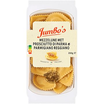 Foto van La place verse pasta prosciutto di parma, parmigiano reggiano mezzelune 250g bij jumbo