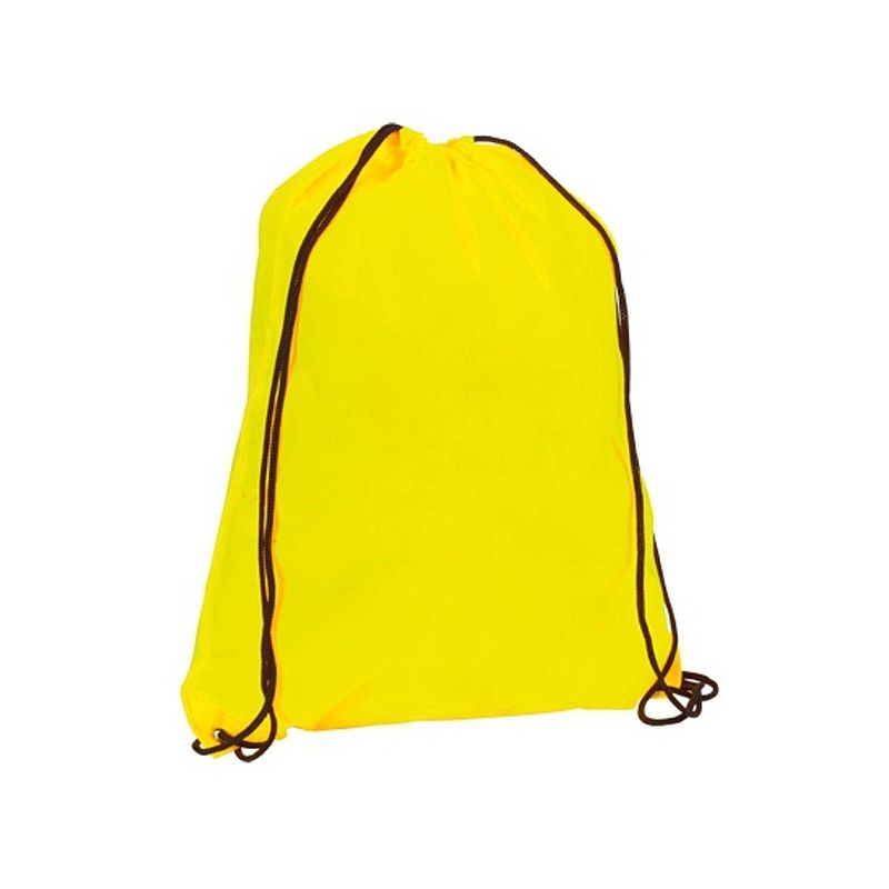 Foto van Neon geel gymtas/sporttas met rijgkoord 34 x 42 cm - rugzak
