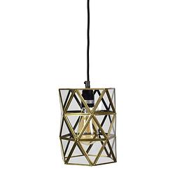 Foto van Urban interiors - geo3 hanglamp - brass , goud