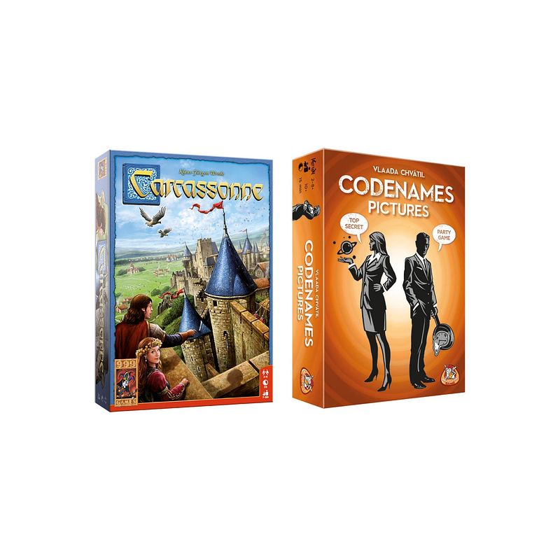 Foto van Spellenbundel - bordspel - 2 stuks - carcassonne & codenames pictures