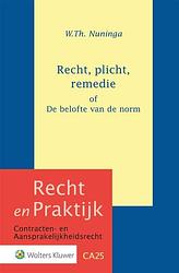 Foto van Recht, plicht, remedie - paperback (9789013169409)