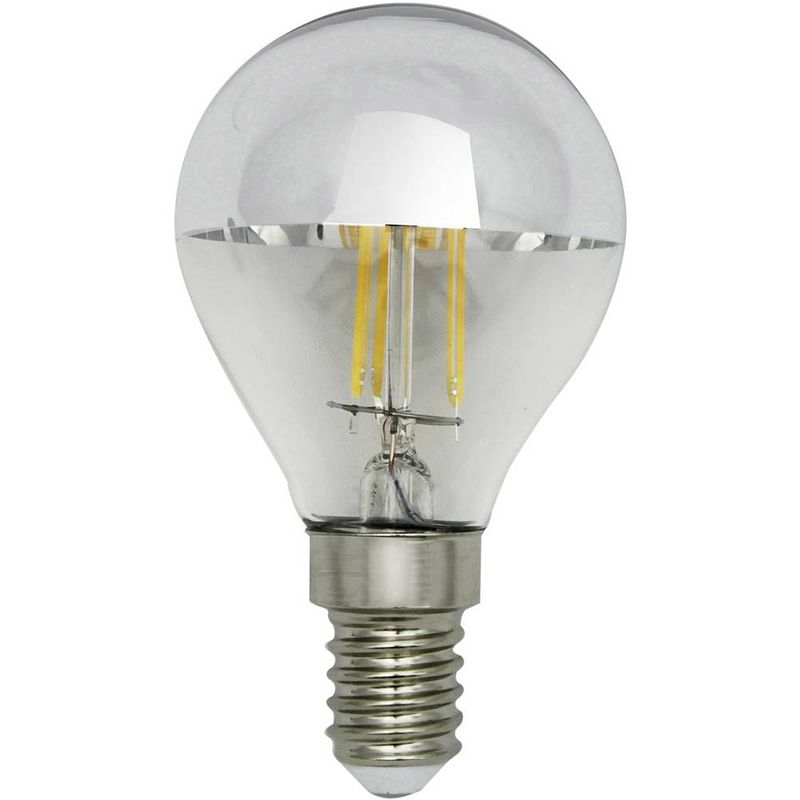 Foto van Lightme lm85143 led-lamp energielabel f (a - g) e14 kogel 4 w warmwit (ø x l) 45 mm x 80 mm filament / retro-led 1 stuk(s)