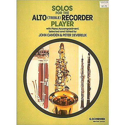 Foto van G. schirmer solo'ss for the alto recorder player