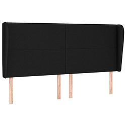 Foto van The living store hoofdbord bed - 163 x 23 x 118/128 cm - zwart