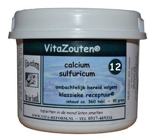Foto van Vita reform celzout nr. 12 calcium sulfuricum 360tb