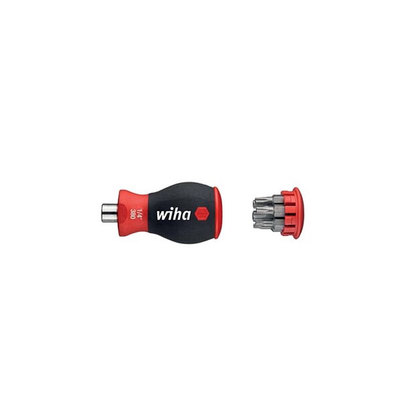 Foto van Wiha schroevendraaier met bitmagazijn magnetisch torx® met 6 bits, stubby, 1/4"" (33743)