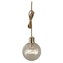 Foto van Luxform hanglamp globe home led 13 x 17 cm transparant 2-delig