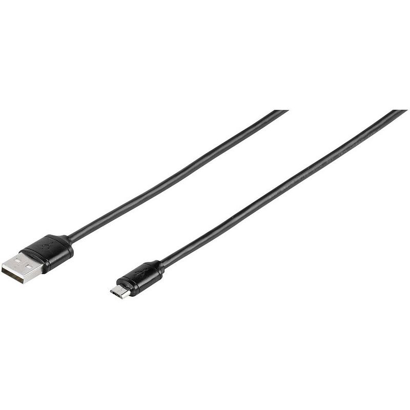 Foto van Vivanco usb-kabel usb 2.0 usb-a stekker, usb-micro-b stekker 1.00 m zwart 35815