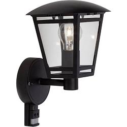 Foto van Brilliant riley 42397/06 buitenlamp met bewegingsmelder (wand) led e27 40 w zwart