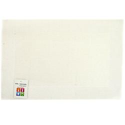 Foto van Placemats hampton - 1x - wit - pvc - 30 x 45 cm - placemats