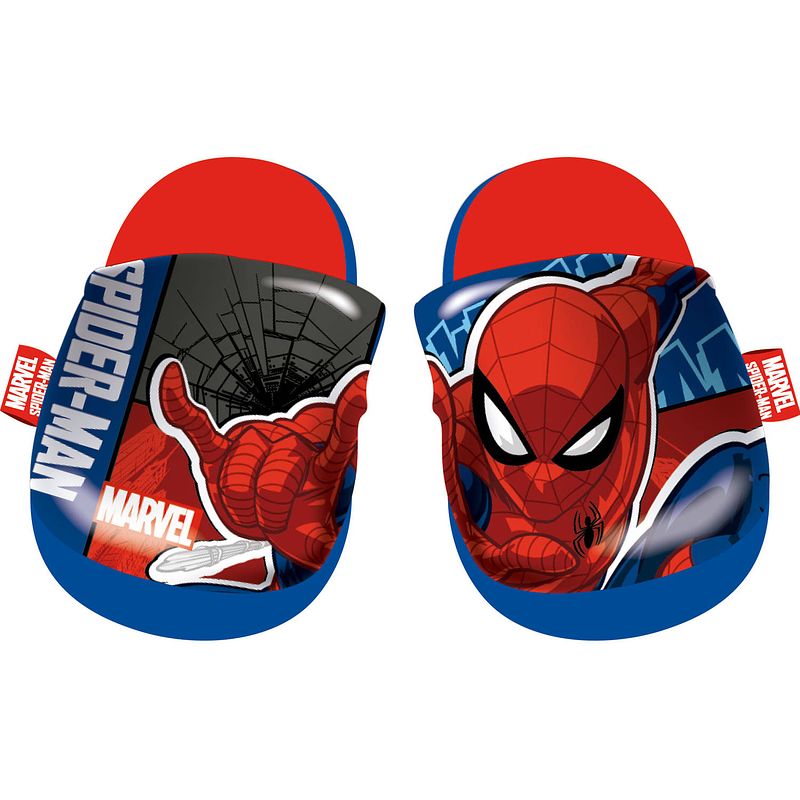 Foto van Marvel instappers spider-man junior polyester blauw maat 30-31