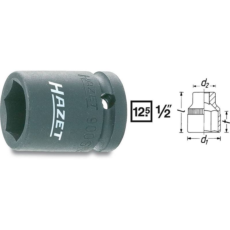 Foto van Hazet hazet 900s-21 dop (zeskant) kracht-dopsleutelinzet 21 mm 1/2 (12.5 mm)