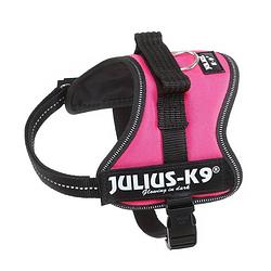 Foto van Julius k9 tuigje powerharnas 33-45 cm nylon zwart/fuchsia