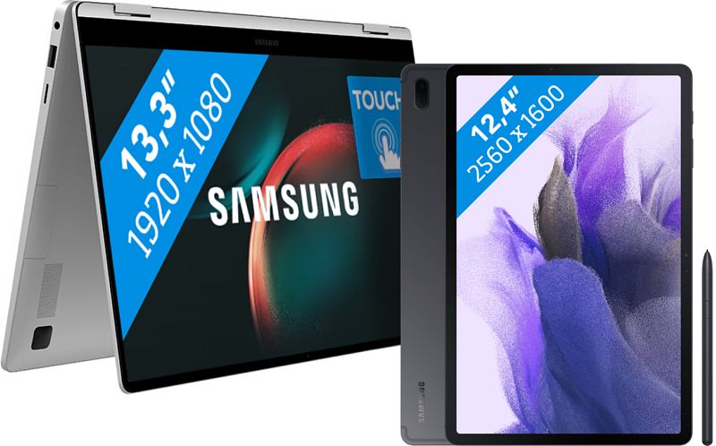 Foto van Samsung galaxy book3 360 np730qfg-kb1nl + galaxy tab s7 fe