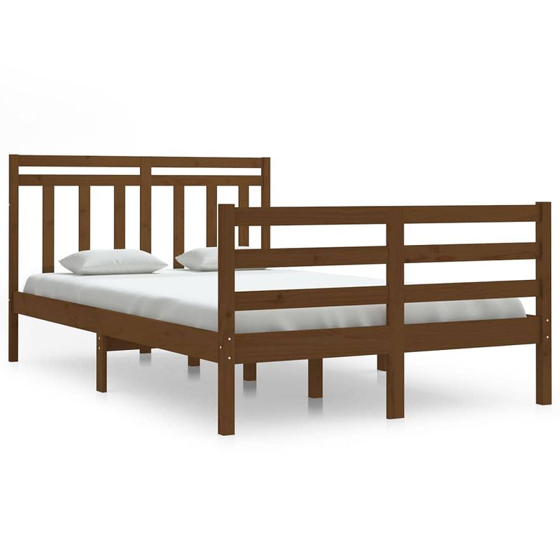 Foto van Vidaxl bedframe massief hout honingbruin 120x200 cm