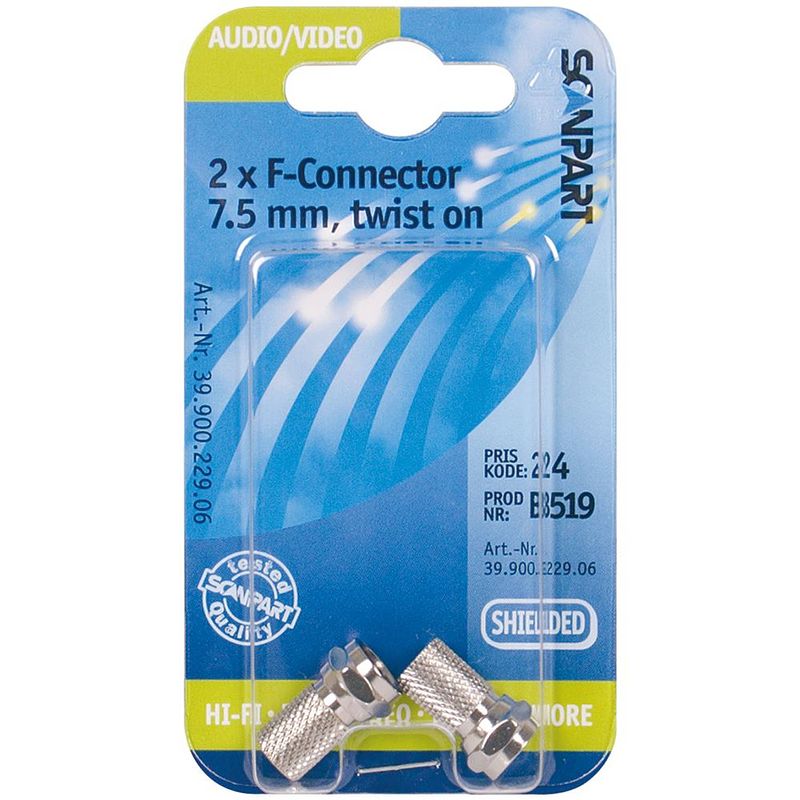 Foto van Scanpart f-connector 7.5mm(m) a2