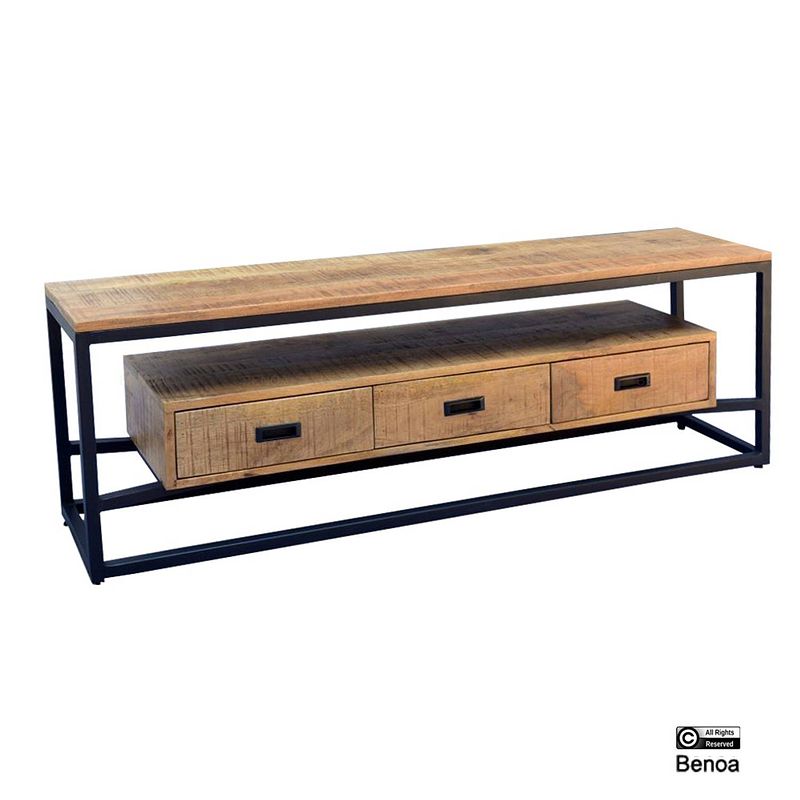 Foto van Benoa len 3 drawer tv cabinet 150 cm