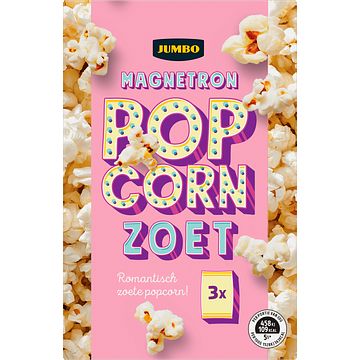 Foto van Jumbo magnetron popcorn zoet 3 x 90g