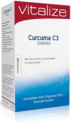 Foto van Vitalize curcuma c3 complex tabletten 60st