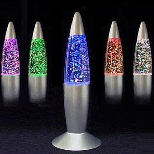 Foto van Glitterlamp rainbow