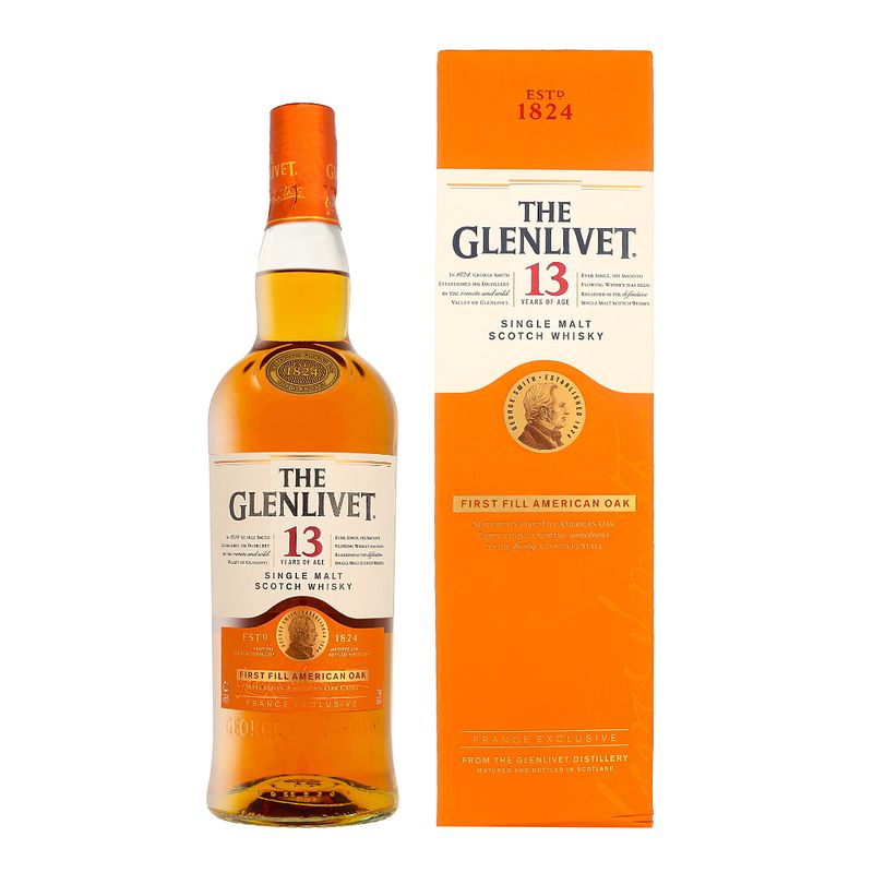 Foto van The glenlivet 13 years first fill american oak 70cl whisky + giftbox
