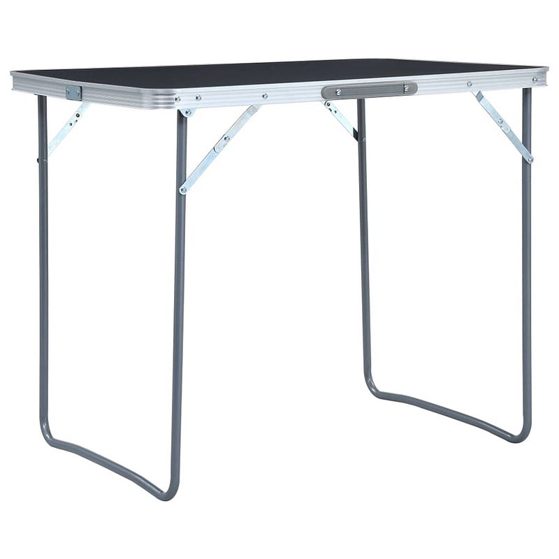 Foto van Vidaxl campingtafel inklapbaar met metalen frame 80x60 cm grijs