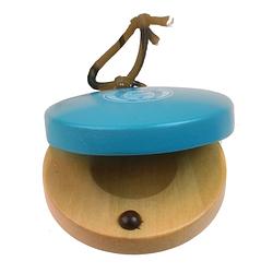 Foto van Rattlesnake castagnetten junior 4,5 x 6 cm hout blauw