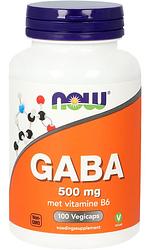 Foto van Now gaba 500mg capsules