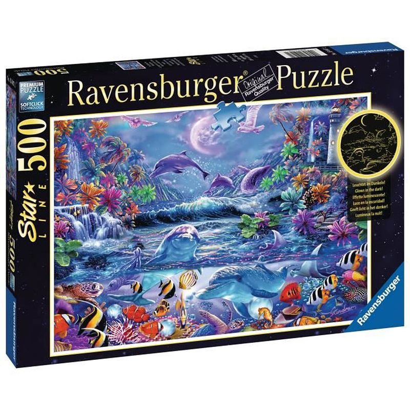 Foto van Ravensburger - puzzel van 500 stukjes star line de magie van het maanlicht