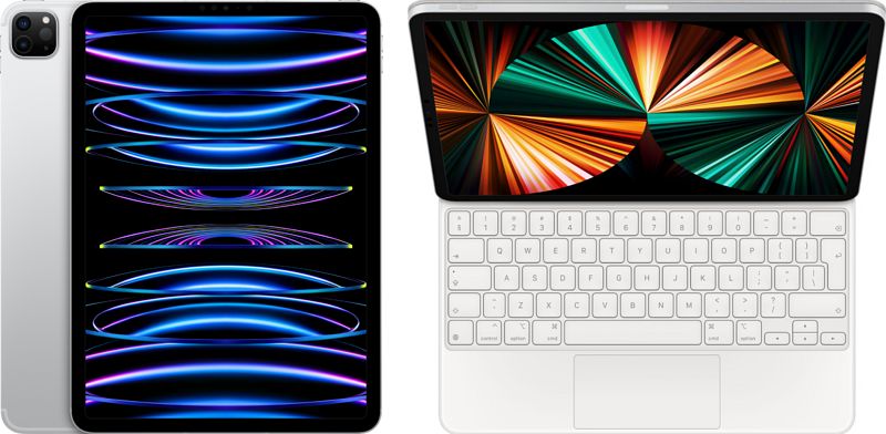 Foto van Apple ipad pro (2022) 11 inch 2tb wifi + 5g zilver + magic keyboard