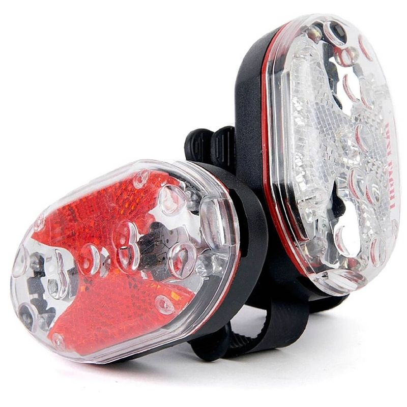 Foto van Ikzi light verlichtingsset 5 leds batterij 4,2 cm rood/wit