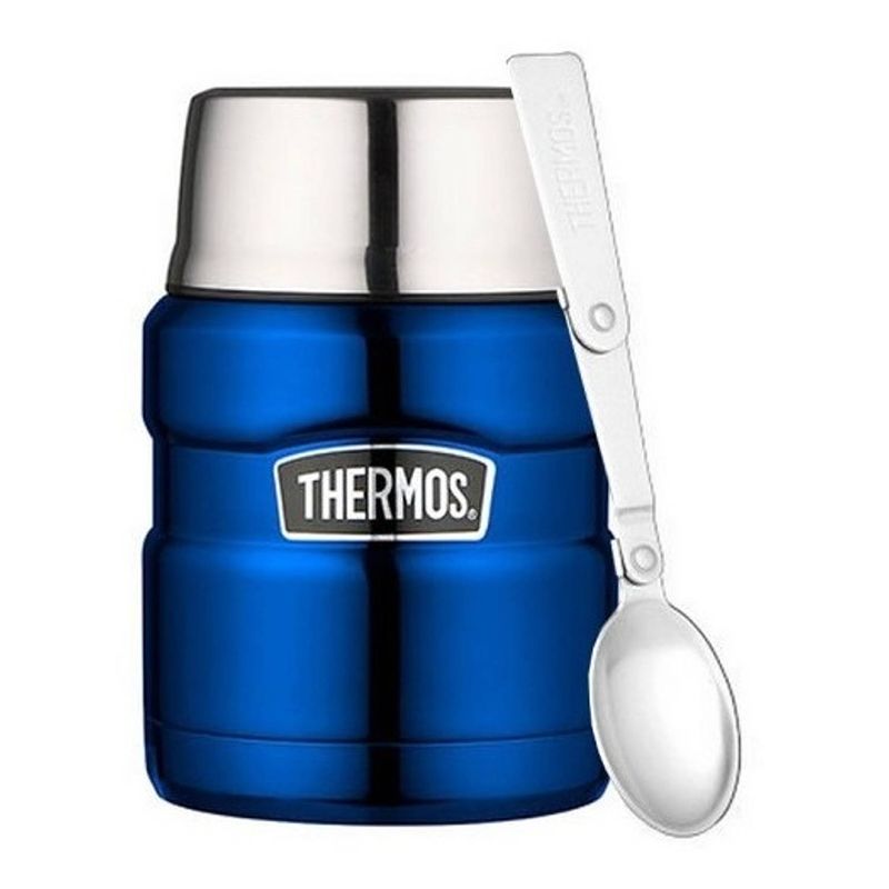 Foto van Thermos voedseldrager king metallic blauw 450 ml