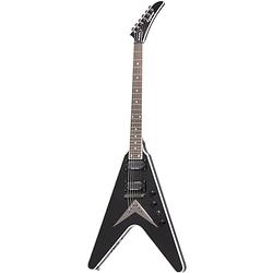 Foto van Epiphone dave mustaine flying v custom black metallic elektrische gitaar met koffer