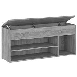 Foto van Vidaxl schoenenbank 105x30x45 cm bewerkt hout grijs sonoma eikenkleur