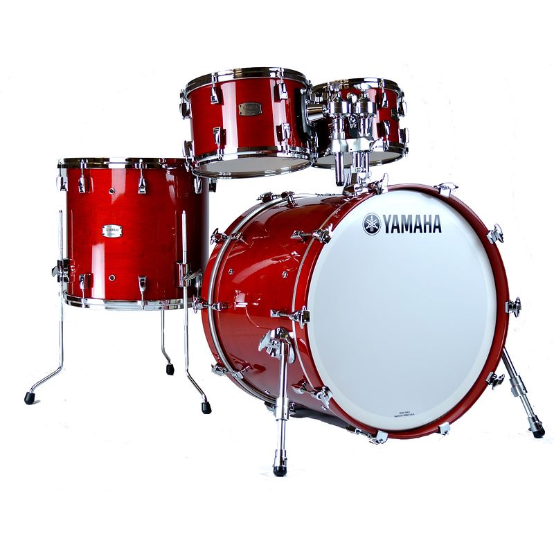 Foto van Yamaha jamjazzrau absolute hybrid maple jazz red autumn 4d. shellset