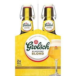 Foto van 2e halve prijs | grolsch klassieke blond 2 x 450ml (bruine beugel) aanbieding bij jumbo