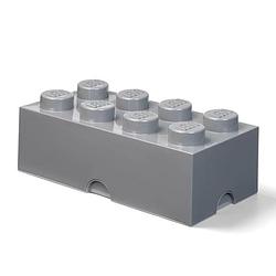 Foto van Opbergdoos lego-blokje, 12 liter, grijs - polypropyleen - lego
