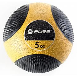 Foto van Pure2improve medicine ball 5 kg geel/zwart