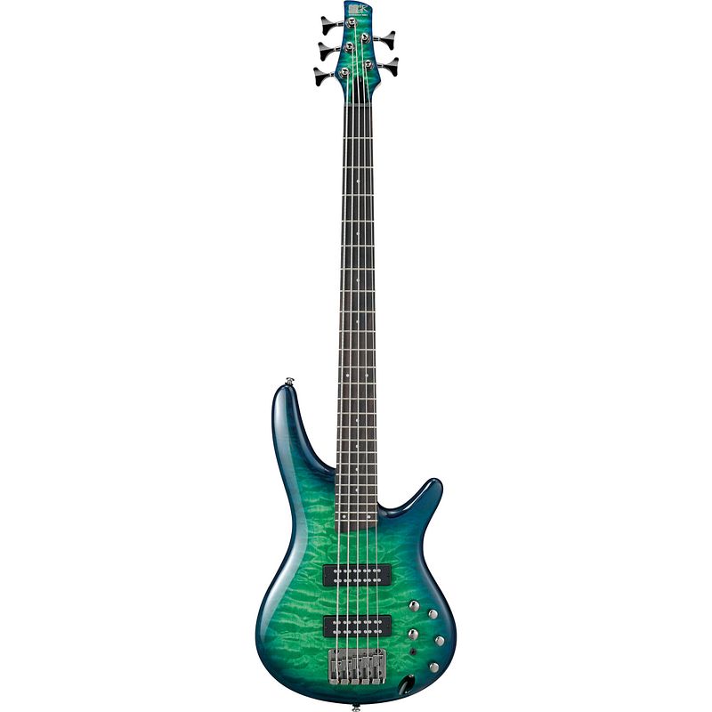 Foto van Ibanez sr405eqm soundgear surreal blue burst gloss 5-snarige elektrische basgitaar