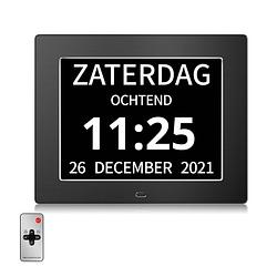 Foto van Tenify digitale dementieklok - kalenderklok met datum, dag en tijd - alarmfunctie - analoge - dementie klok