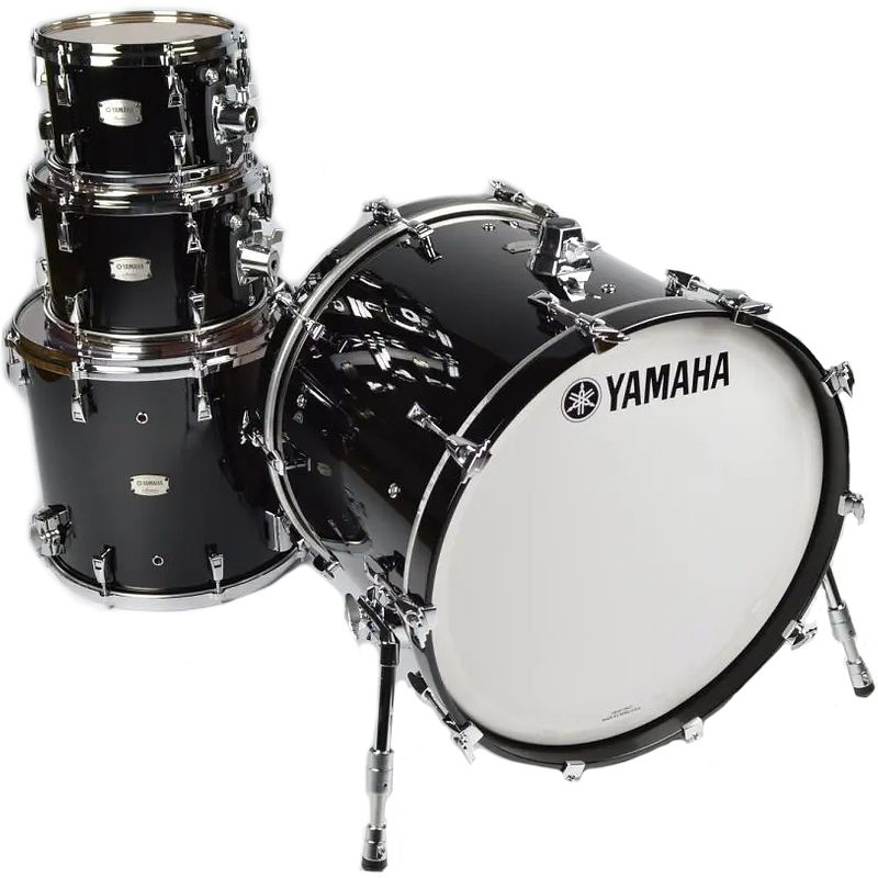 Foto van Yamaha absolute hybrid maple fusion solid black 4-delige shellset