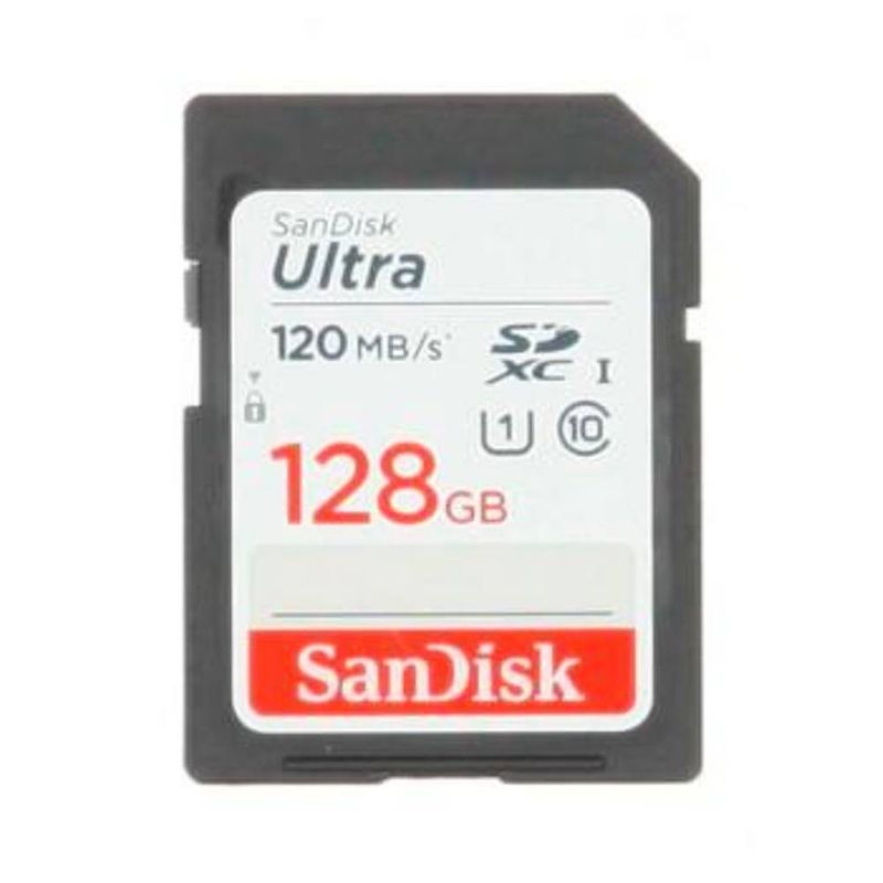 Foto van Sandisk sdxc ultra 128gb (class 10/uhs-i/120mb/s) sdxc-kaart 128 gb class 10, uhs-i