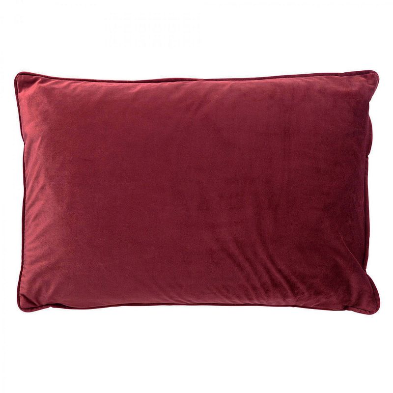 Foto van Dutch decor finn - kussenhoes velvet merlot 40x60 cm - rood - rood