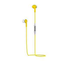 Foto van Bluetooth stereo oordopjes, geel - kunststof - celly pantone