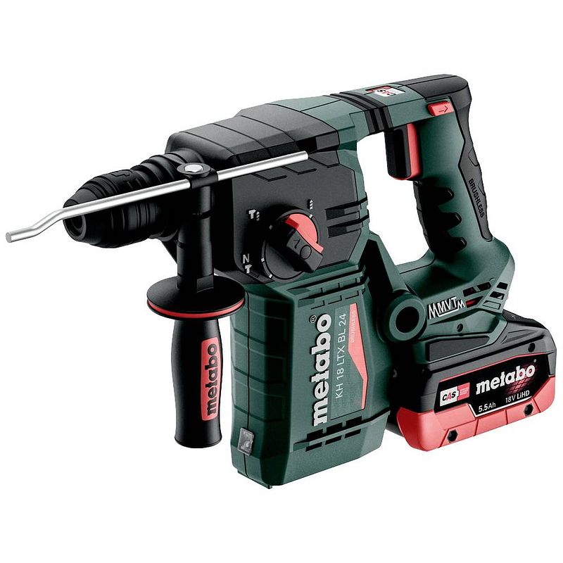 Foto van Metabo kh 18 ltx bl 24 sds-plus-accu-combihamer 18 v 5.5 ah